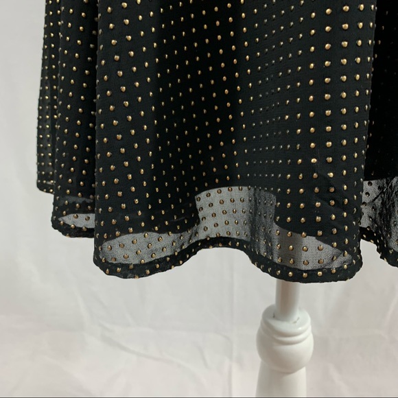 NWT | Express | Black Sleeveless Dress w/ Gold studs dress | Sz 0 - Picture 10 of 16